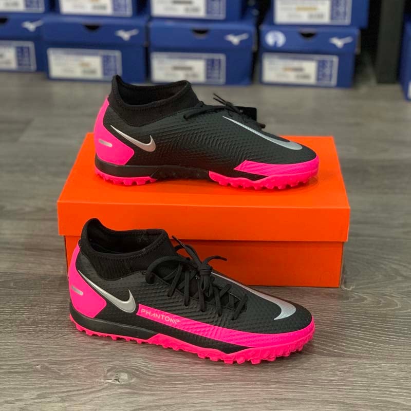 Nike Phantom GT Academy DF TF - Black/Metallic Silver/Pink Blast - CW6666-006